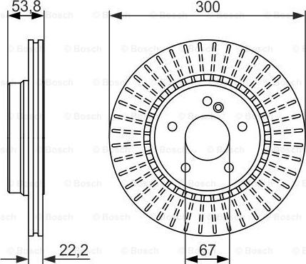 BOSCH 0 986 479 653 - Тормозной диск autospares.lv