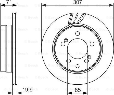 BOSCH 0 986 479 665 - Тормозной диск autospares.lv