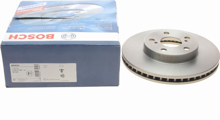 BOSCH 0 986 479 663 - Тормозной диск autospares.lv