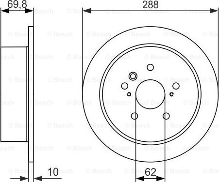 BOSCH 0 986 479 614 - Тормозной диск autospares.lv