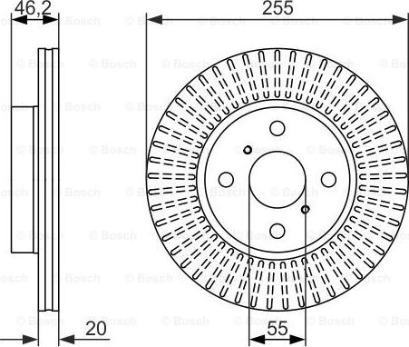 BOSCH 0 986 479 616 - Тормозной диск autospares.lv