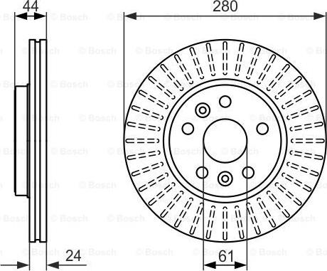 BOSCH 0 986 479 611 - Тормозной диск autospares.lv