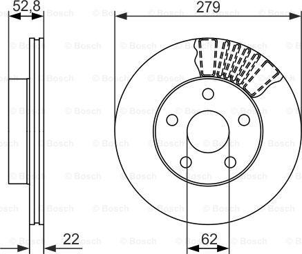 BOSCH 0 986 479 618 - Тормозной диск autospares.lv