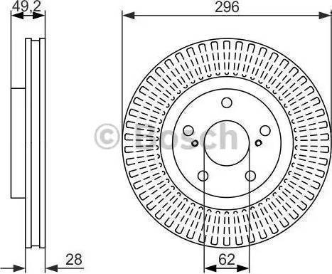 BOSCH 0 986 479 617 - Тормозной диск autospares.lv