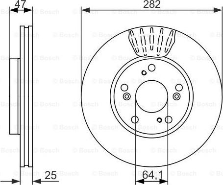 BOSCH 0 986 479 686 - Тормозной диск autospares.lv