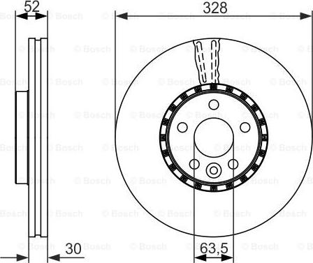 BOSCH 0 986 479 621 - Тормозной диск autospares.lv