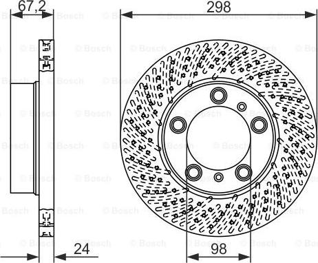 BOSCH 0 986 479 674 - Тормозной диск autospares.lv