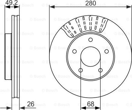 BOSCH 0 986 479 678 - Тормозной диск autospares.lv