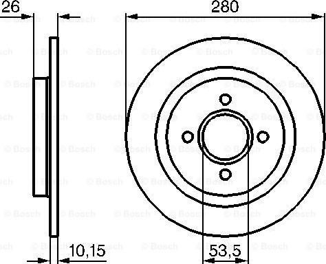 BOSCH 0 986 479 049 - Тормозной диск autospares.lv