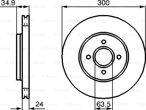 BOSCH 0 986 479 048 - Тормозной диск autospares.lv