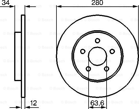 BOSCH 0 986 479 068 - Тормозной диск autospares.lv