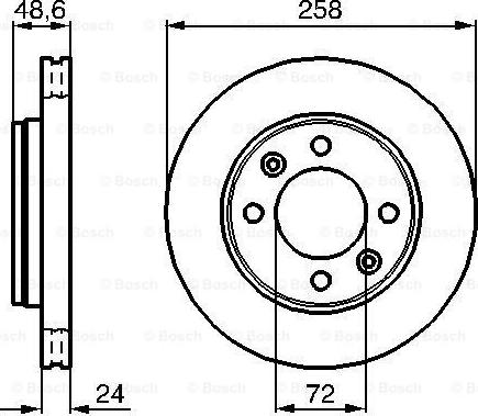 BOSCH 0 986 479 008 - Тормозной диск autospares.lv