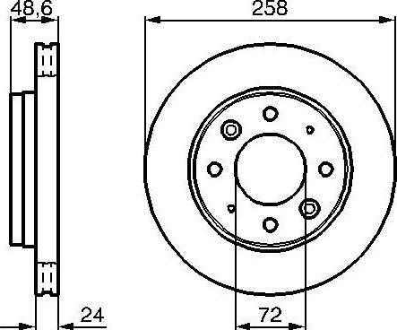 BOSCH 0 986 479 019 - Тормозной диск autospares.lv