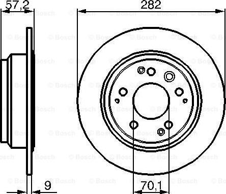 BOSCH 0 986 479 017 - Тормозной диск autospares.lv