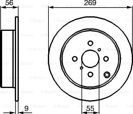 BOSCH 0 986 479 087 - Тормозной диск autospares.lv