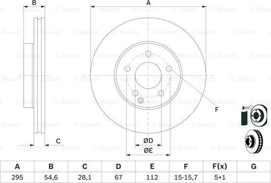 BOSCH 0 986 479 039 - Тормозной диск autospares.lv