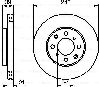 BOSCH 0 986 479 033 - Тормозной диск autospares.lv