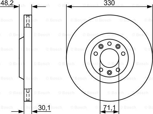 BOSCH 0 986 479 192 - Тормозной диск autospares.lv