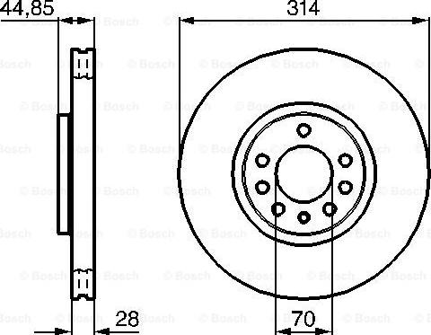 BOSCH 0 986 479 143 - Тормозной диск autospares.lv