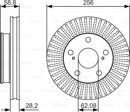 BOSCH 0 986 479 152 - Тормозной диск autospares.lv