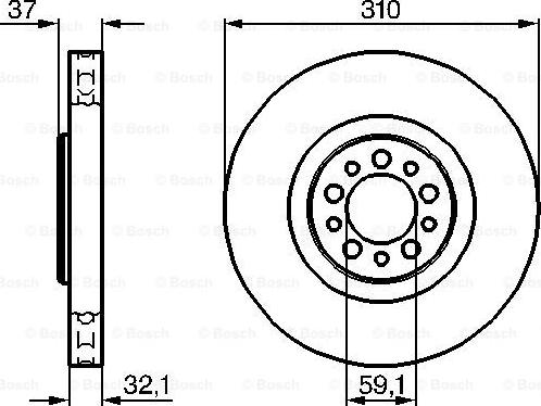 BOSCH 0 986 479 168 - Тормозной диск autospares.lv