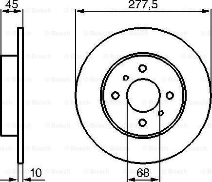 BOSCH 0 986 479 105 - Тормозной диск autospares.lv