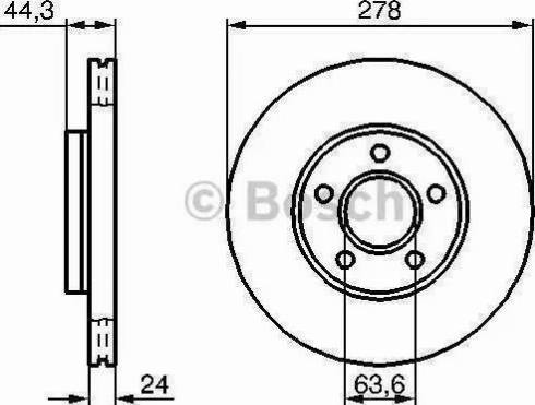 BOSCH 0 986 479 112 - Тормозной диск autospares.lv