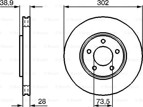 BOSCH 0 986 479 117 - Тормозной диск autospares.lv