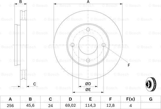 BOSCH 0 986 479 187 - Тормозной диск autospares.lv