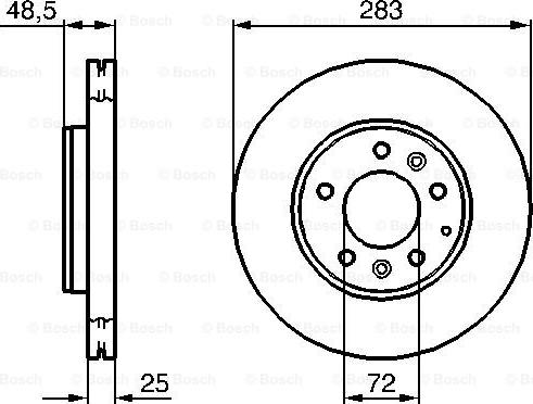 BOSCH 0 986 479 132 - Тормозной диск autospares.lv