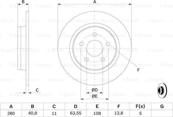 BOSCH 0 986 479 B81 - Тормозной диск autospares.lv