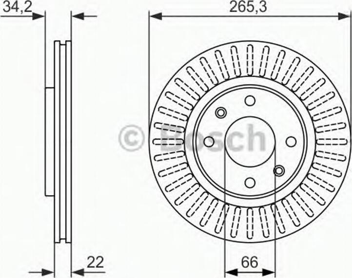 BOSCH 0 986 479 890 - Тормозной диск autospares.lv