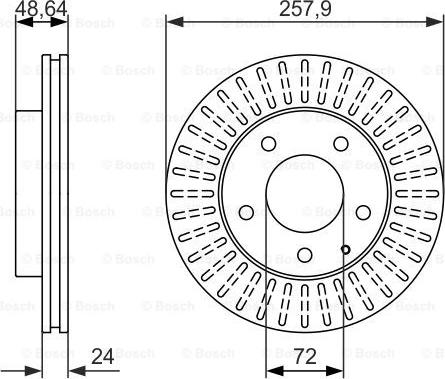 BOSCH 0 986 479 844 - Тормозной диск autospares.lv