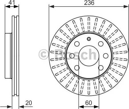 BOSCH 0 986 479 840 - Тормозной диск autospares.lv