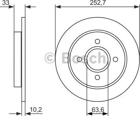 BOSCH 0 986 479 859 - Тормозной диск autospares.lv