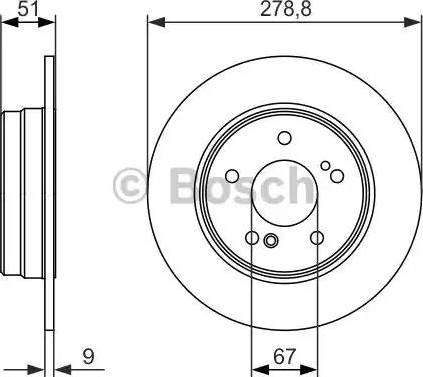 BOSCH 0 986 479 854 - Тормозной диск autospares.lv