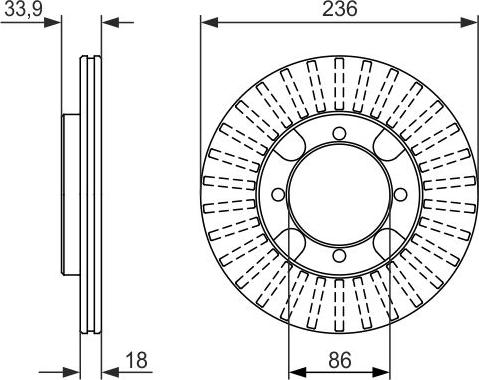 BOSCH 0 986 479 851 - Тормозной диск autospares.lv