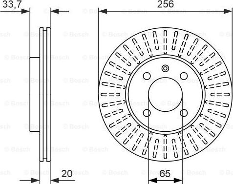 BOSCH 0 986 479 853 - Тормозной диск autospares.lv