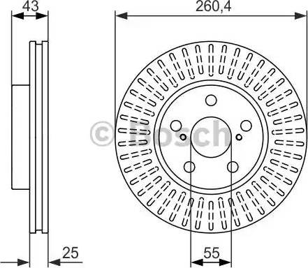 BOSCH 0 986 479 869 - Тормозной диск autospares.lv