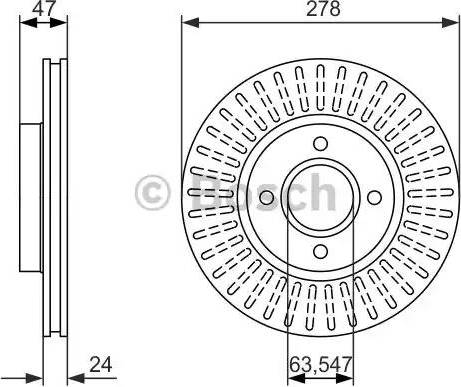 BOSCH 0 986 479 864 - Тормозной диск autospares.lv