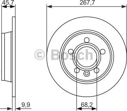 BOSCH 0 986 479 863 - Тормозной диск autospares.lv