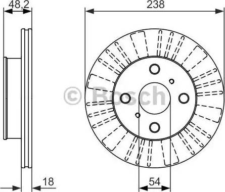 BOSCH 0 986 479 862 - Тормозной диск autospares.lv