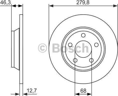 BOSCH 0 986 479 889 - Тормозной диск autospares.lv