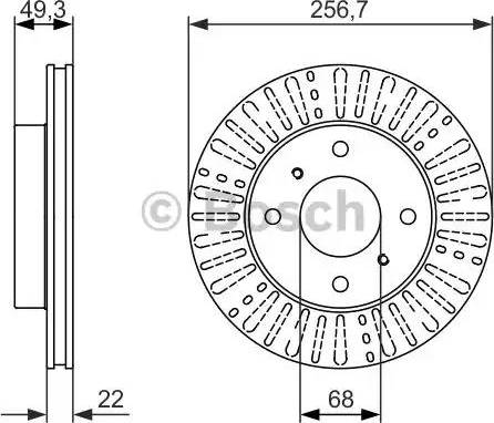 BOSCH 0 986 479 881 - Тормозной диск autospares.lv