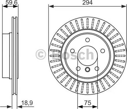 BOSCH 0 986 479 882 - Тормозной диск autospares.lv