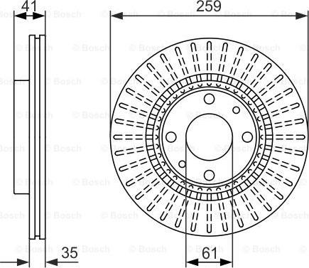 BOSCH 0 986 479 833 - Тормозной диск autospares.lv