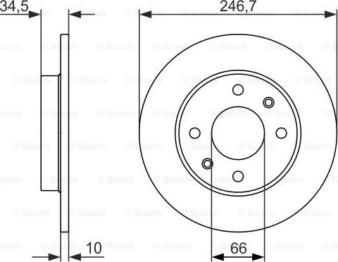 BOSCH 0 986 479 827 - Тормозной диск autospares.lv