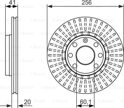 BOSCH 0 986 479 876 - Тормозной диск autospares.lv