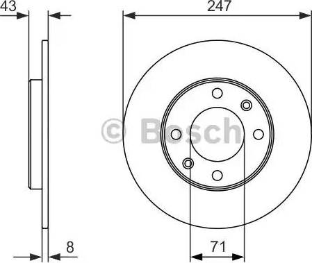 BOSCH 0 986 479 870 - Тормозной диск autospares.lv