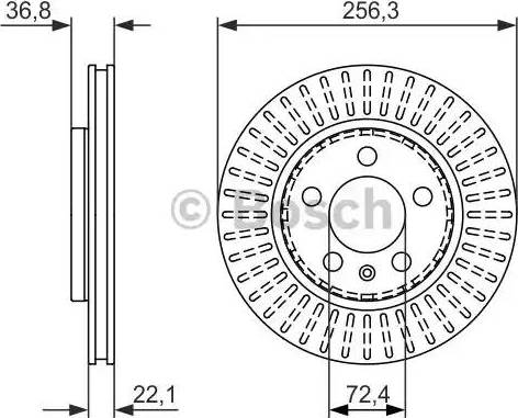 BOSCH 0 986 479 871 - Тормозной диск autospares.lv